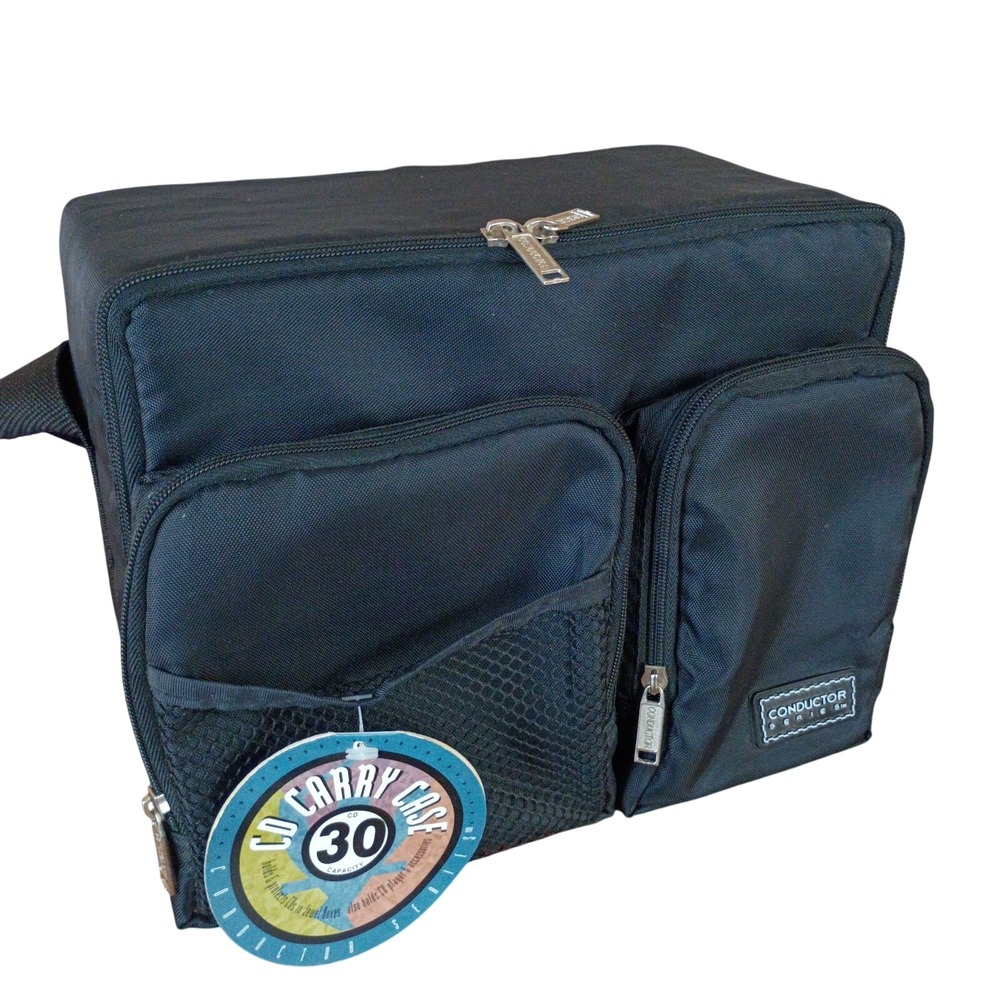 Conductor Series 30 CD Carrying Case Black Adjustable Strap Wall Mount Rack #2